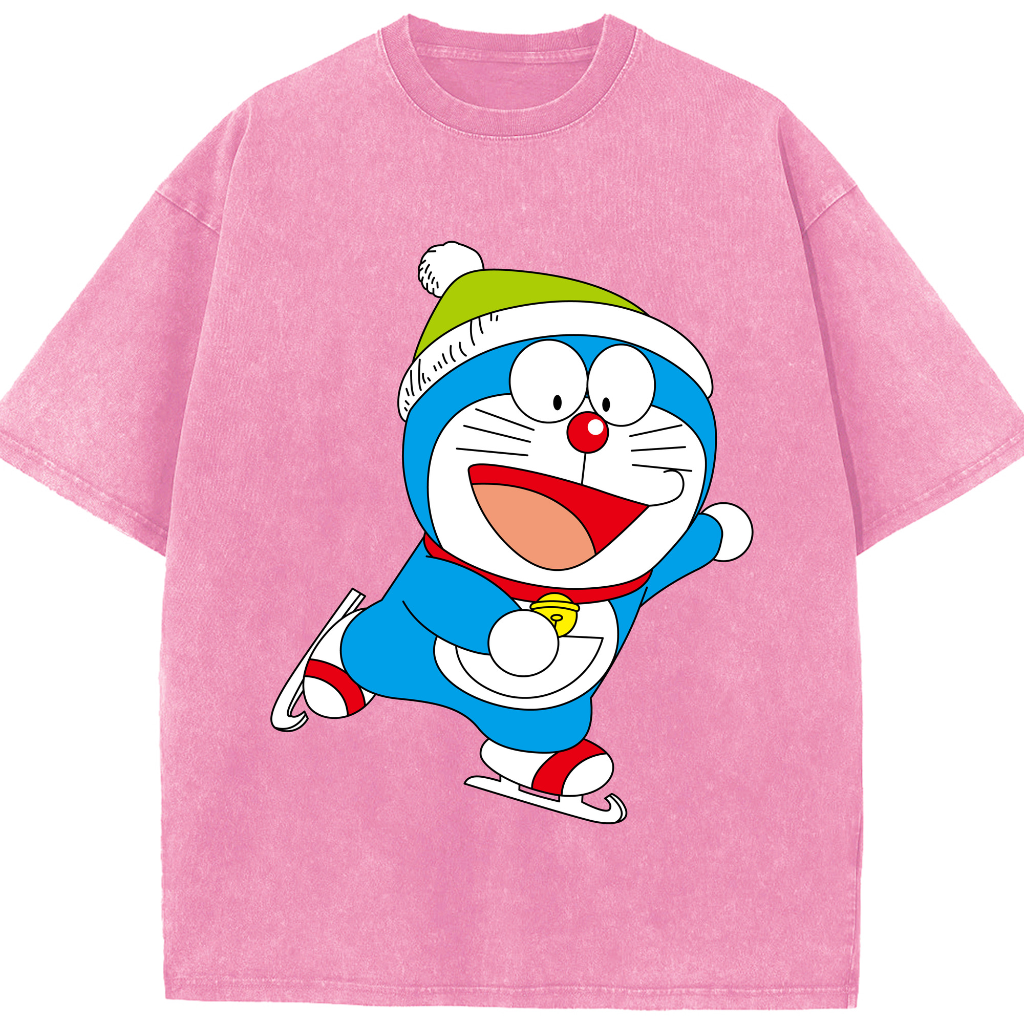 （画像用） ドラえもん Doraemon 綿100% ヴィンテージ風 半袖Tシャツ（フロントプリント）